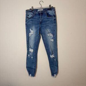 KanCan Distressed Skinny Blue Jeans